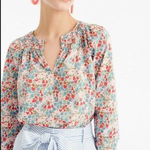 J. Crew Liberty Popover Blouse